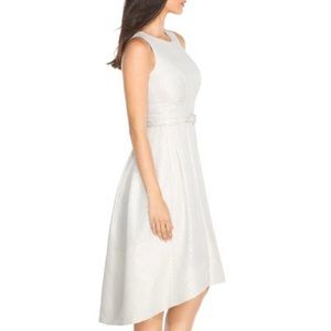 WHBM WHITE HOUSE BLACK MARKET Sleeveless Jacquard Fit & Flare Dress